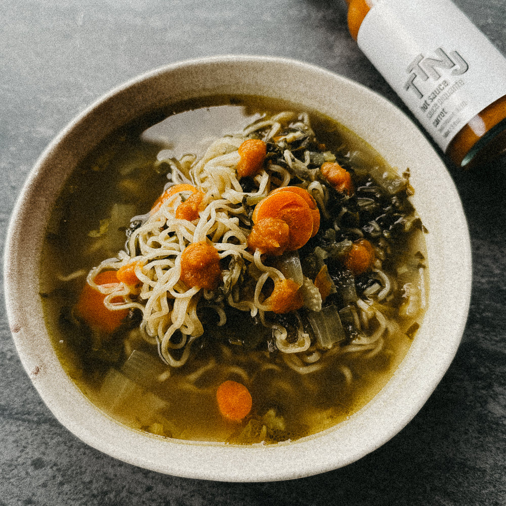Ginger and Kale Noodle Soup